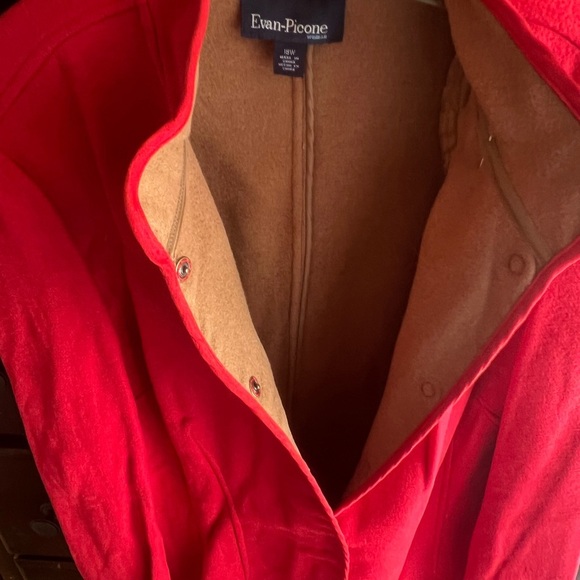 Evan Picone Red Blazer – Classic Structured Fit, Vibrant Business Casual Jacket - Picture 2 of 3